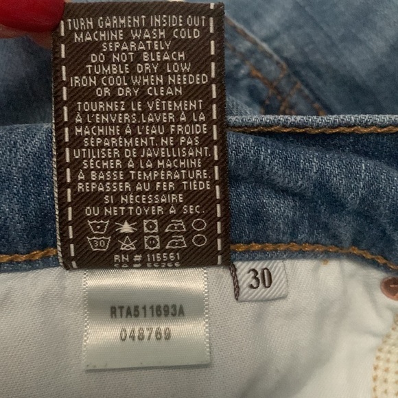 7 For All Mankind Slimmy Straight Jeans Womens Size 30 - Picture 8 of 11